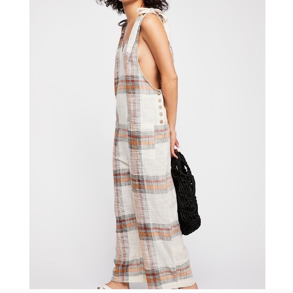 ISO FP feels good to be plaid jumpsuit